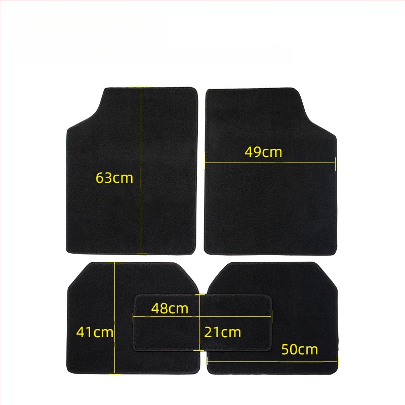 Automobilio kiliminė kilimėliai - 5 dalių rinkinys, PVC neslidus, Suderinama su bendrais modeliais, Logotipas spausdintas, Pritaikomas apdorojimas