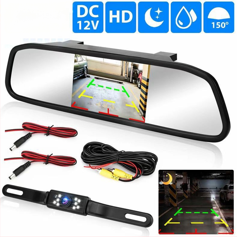 Automašīnas atpakaļskata displejs, HD digitālais atpakaļskatīšanas spogulis, modelis JF-005X, AV ievade, izšķirtspēja 800x480