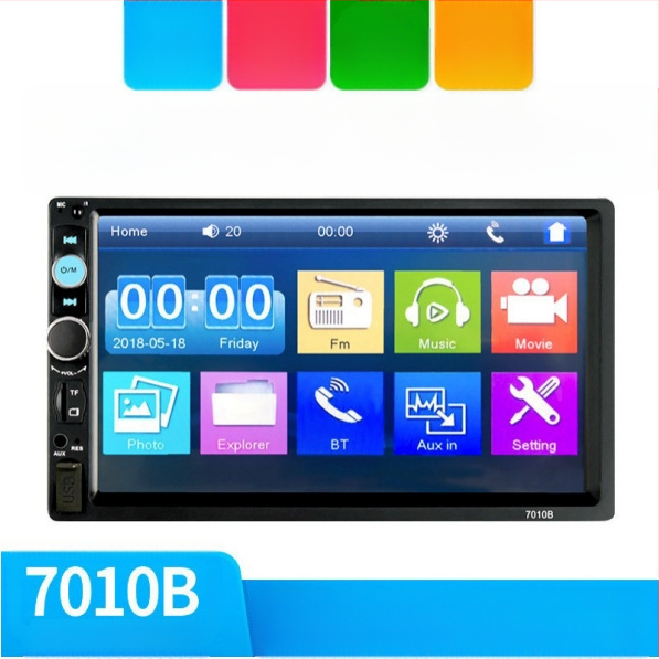 Automobiļa MP5 atskaņotājs ar LCD ekrānu, modelis 7010b, MiniSD karte, atbalsta līdz 32GB, video formāti AVI/MP4/FLV