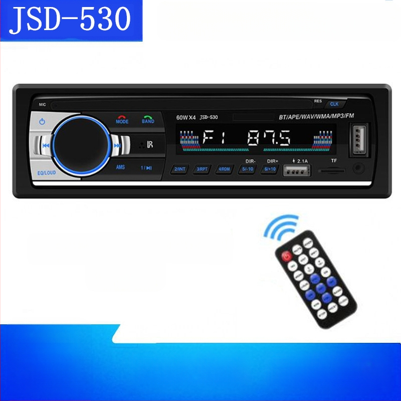 Automašīnas MP3 atskaņotājs ar Bluetooth hands-free zvaniem, FM radio, dubultā USB uzlāde, modelis JSD-530, 12V barošana