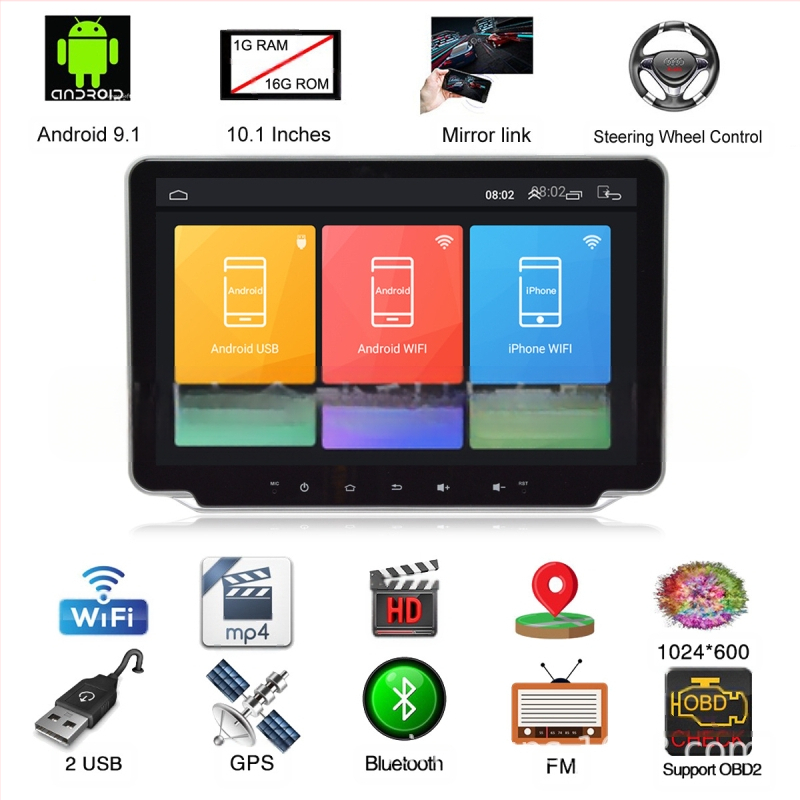 Universāla automobiļu navigācijas All-in-One MP5 ar ABS + alumīnija korpusu, IPS/TN displejs, DC 12V barošana, 4x45W jauda, pielāgojama apstrāde