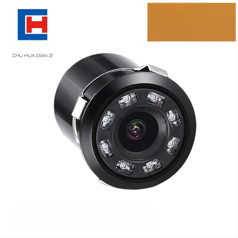 Automobilio galinio vaizdo veidrodžio kamera su apšvietimu, CH-1043 modelis, 480x234 raiška, 12V maitinimas, 170° žiūrėjimo kampas