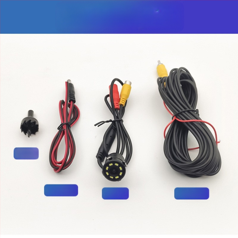 Automobilio galinio vaizdo veidrodžio kamera su apšvietimu, CH-1043 modelis, 480x234 raiška, 12V maitinimas, 170° žiūrėjimo kampas