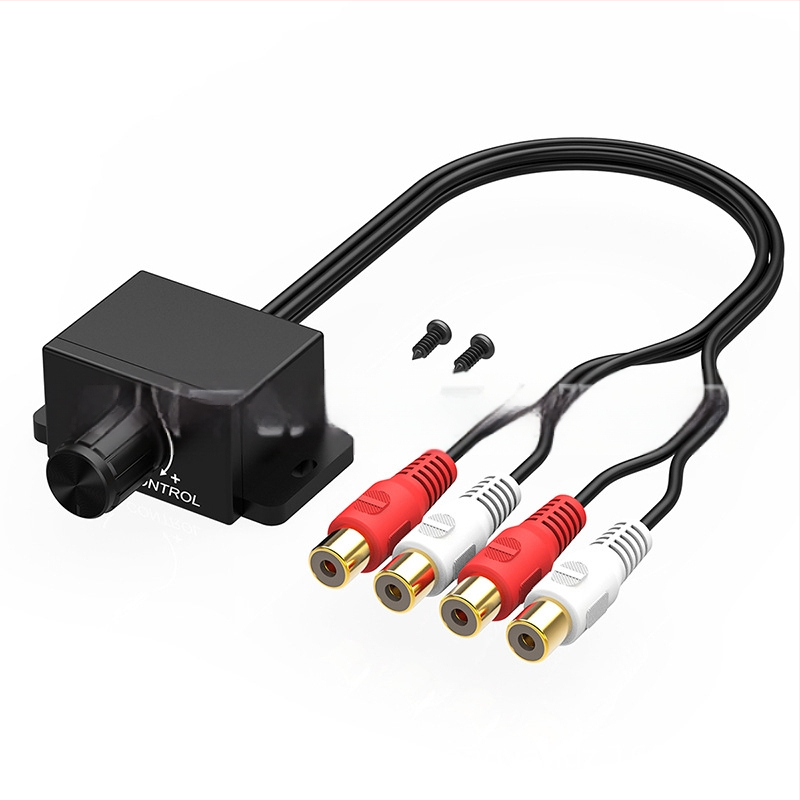 Автомобилен аудио усилвател с регулатор на звука, RCA вход/изход LC-1 – Chuangyan, PVC корпус, CE сертифициран, за аудио и видео