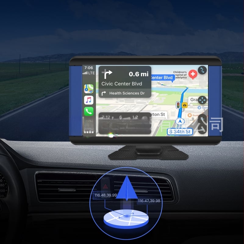 Universālā auto PND iekārta ar CarPlay/Android Auto/Apple AirPlay/TF kartes atbalstu; HD ekrāns; izšķirtspēja 1024×600; modelis f133; pielāgota apstrāde