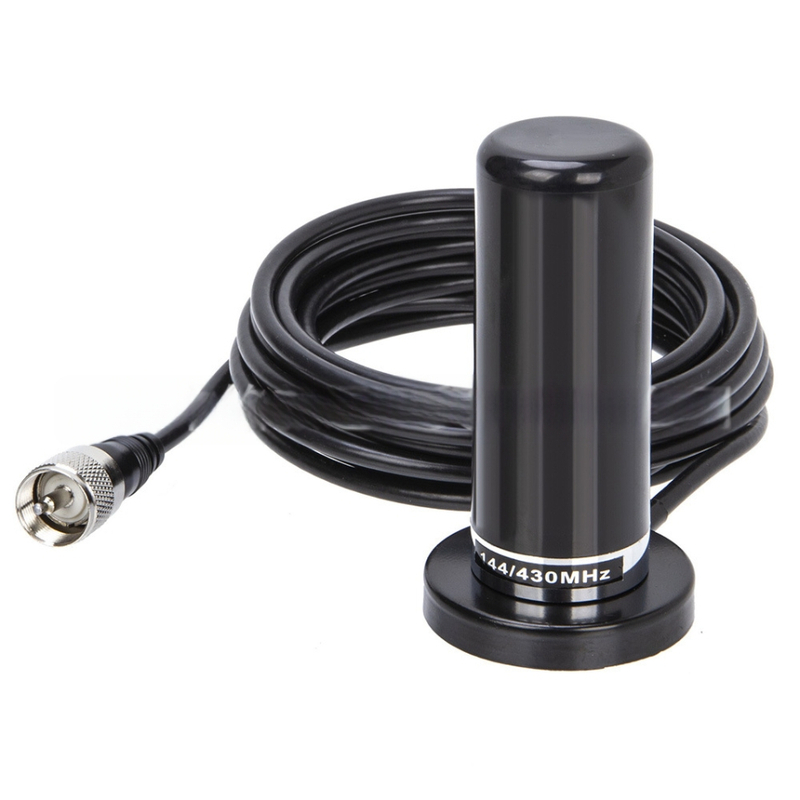 Κινητή κεραία αυτοκινήτου με βεντούζα, διπλής ζώνης 144/430 MHz, εμβέλεια 10–50 χλμ, χωρίς μπαταρία, για επικοινωνίες