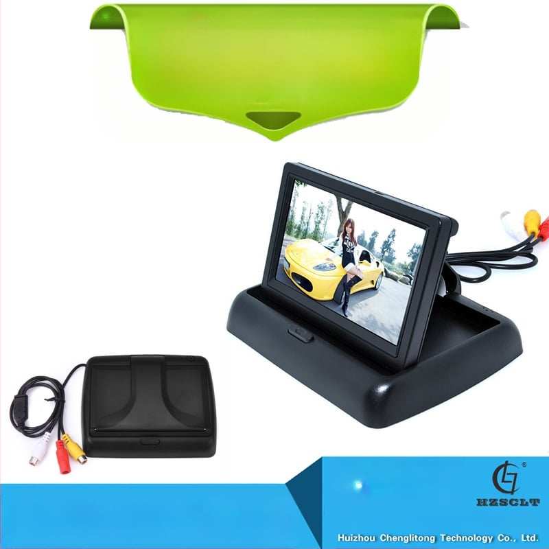 Atpakaļskata ekrāns CLT-509, TFT ekrāns, 800x480 izšķirtspēja, AV ieeja, universāla savietojamība