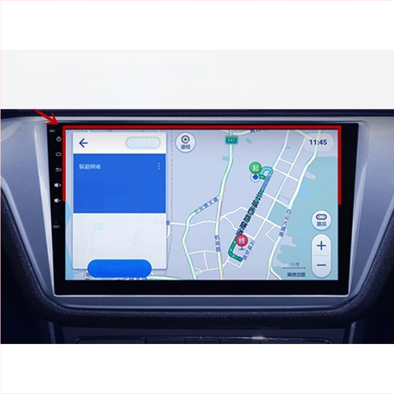 Automobilio navigacinio įrenginio ekrano skydelis, universalus suderinamumas, storesnis dizainas, montavimas elektrostatiniais lipdukais