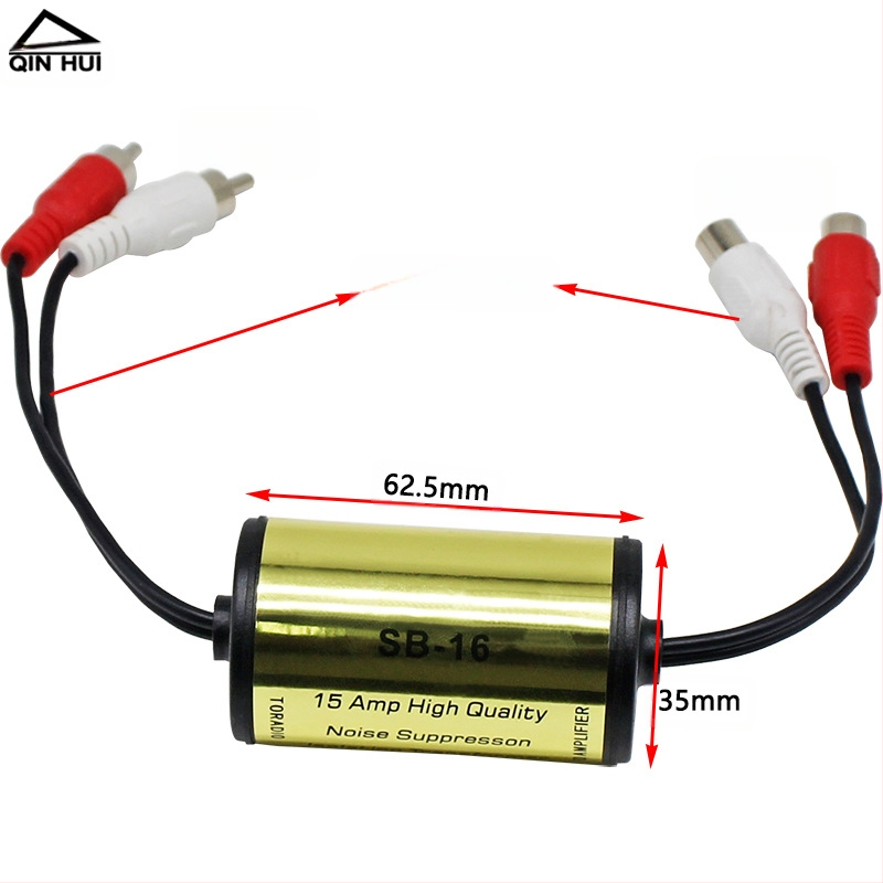 Automobiļu audio trokšņu izolators un interferences novēršana, stereo ar kopīgu zemējumu, audio filtrs, pielāgota apstrāde — Yino wolf