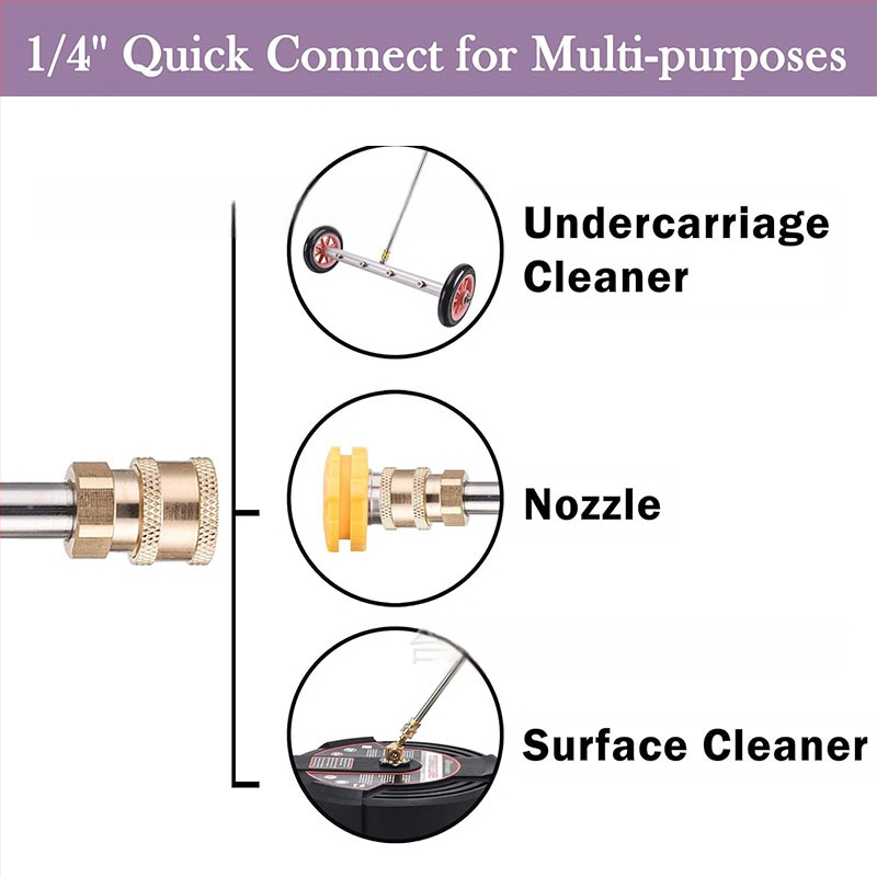 Nerūdijančio plieno išplėtimo strypas aukšto slėgio vandens pistoletui, 1/4 greitas įėjimas, 5000 psi (Prekės ženklas: Jiangfeng; Medžiaga: nerūdijantis plienas; Sujungimas: 1/4 greitas įėjimas; Kilmė: Zhejiang; Svoris: 0.2)