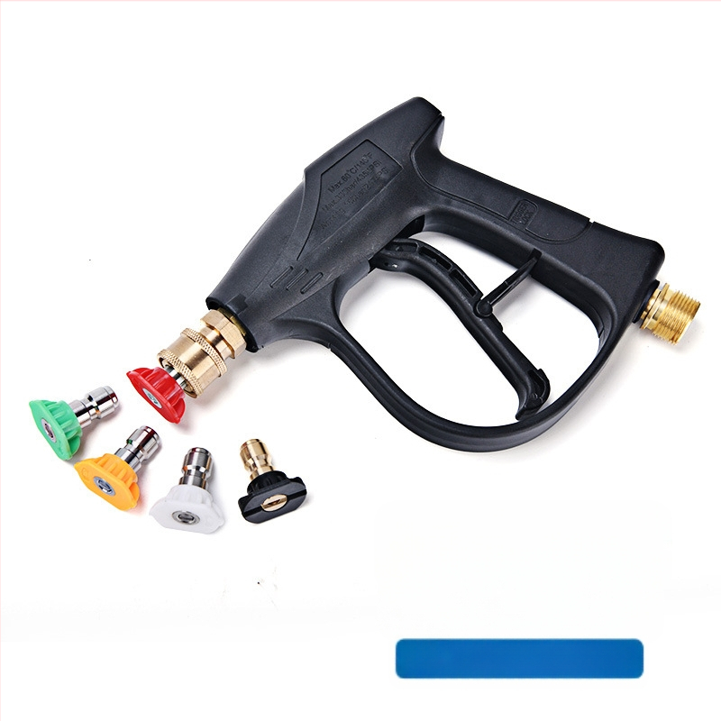 Wanrong augstas spiediena auto mazgāšanas pistole, vara galva, inženierplastmasas rokturis, ūdens spiediens 4350, izsmidzināšanas attālums 10