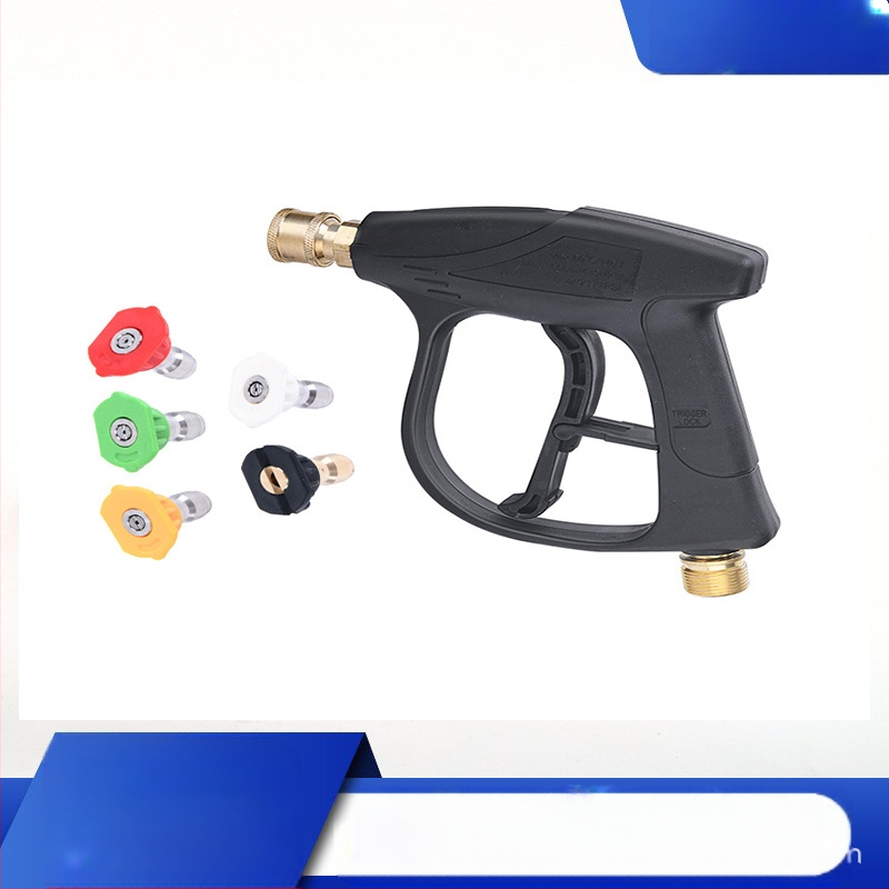 Wanrong augstas spiediena auto mazgāšanas pistole, vara galva, inženierplastmasas rokturis, ūdens spiediens 4350, izsmidzināšanas attālums 10