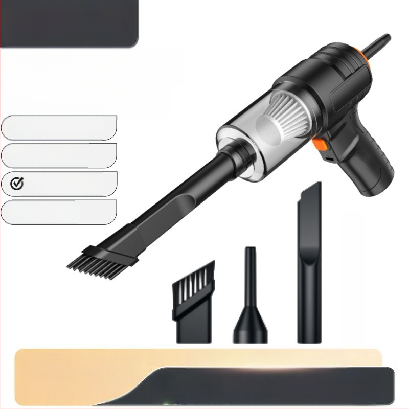 Rokas automašīnas putekļu sūcējs, bezvadu, Fire Wolf, 5500 Pa sūcēja jauda, 120W pie 5V, divu režīmu pūšana un sūcšana, sterilizācija un putekļu mazgāšana