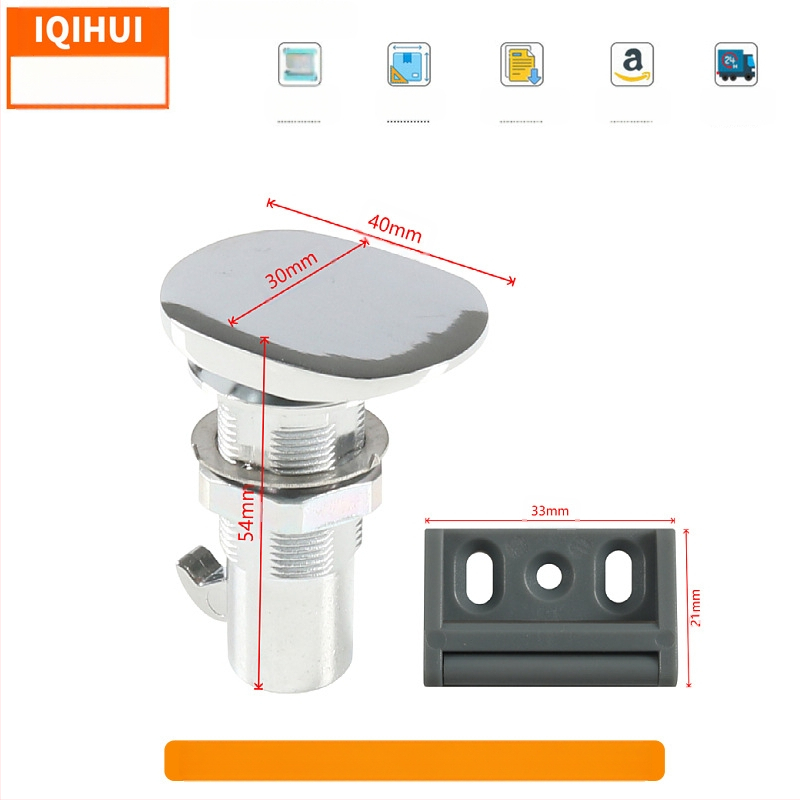 RV spintos durų spyna – cinko lydinys, rakto tipo, skirta RV ir jachtai