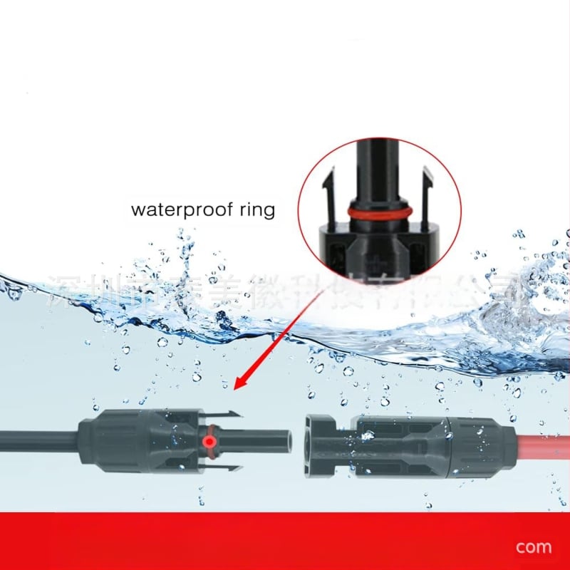 MC4 iki MC4 plėtimo kabelis saulės sistemoms, 10 AWG didelės galios maitinimo laidas, atsparus vandeniui vidaus ir lauko įrangai