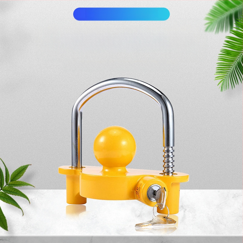 Apsauginis užraktas ant priekabės vagystės, modelis S241, aliuminio lydinys + geležis, cinko lydinio cilindras