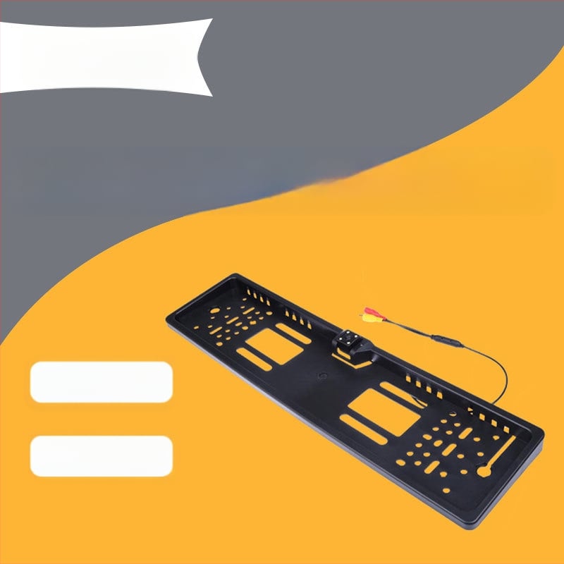 Automašīnas kamera ar Eiropas reģistrācijas numura zīmes rāmi, 4 LED gaismas, ūdensizturīga aizmugures kamera, skatiena leņķis 170°, izšķirtspēja 720x460, 12V