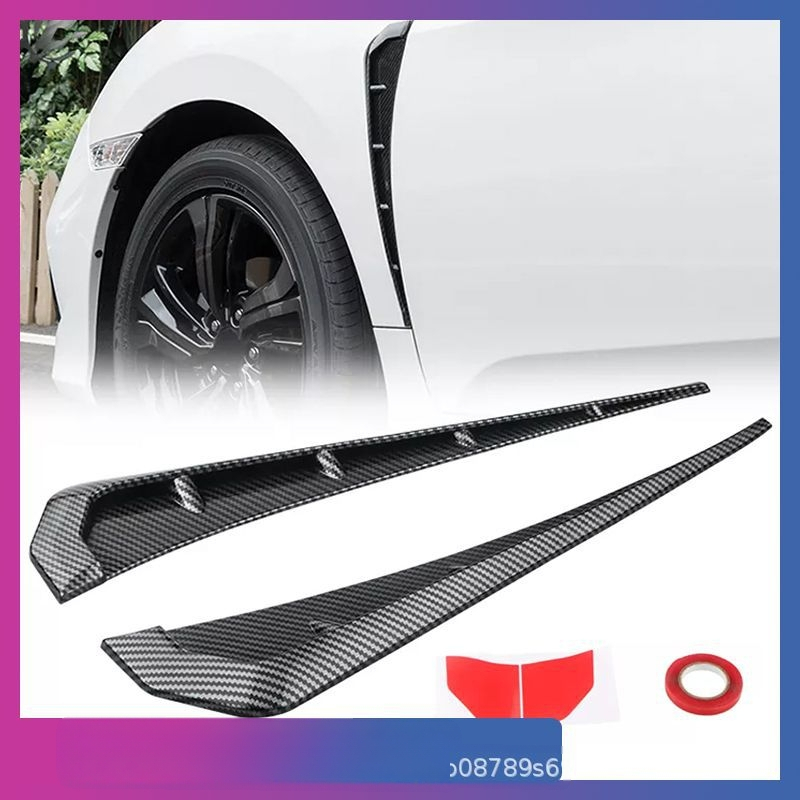 Universal ABS εξωτερικό αυτοκόλλητο πλευρικού αεραγωγού αυτοκινήτου, προσομοίωση καρχαρία‑βράγχιο για Civic. Μάρκα Always red