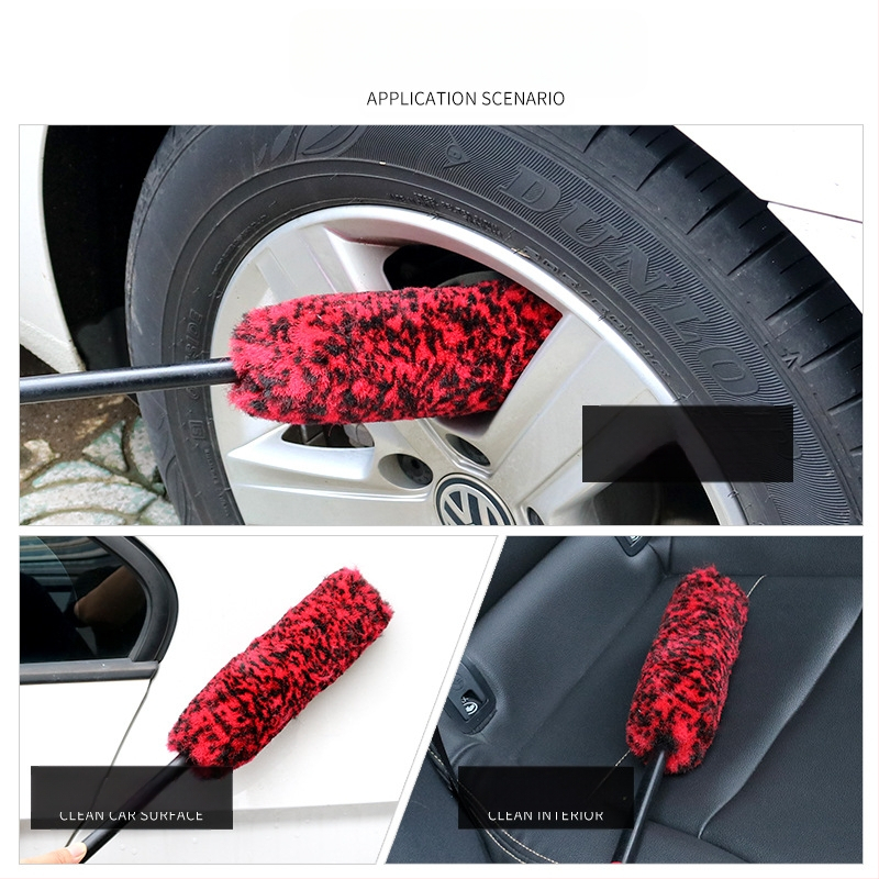 Automobilio rato hubo valymo šepetys pluoštas – trijų dalių komplektas, PU pluoštas, prekės ženklas Shili`s House, kodas Ah–jd–011