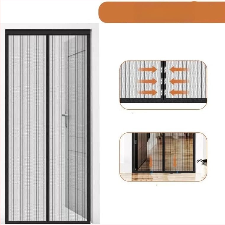 Magnetinė plona gauzė durų užuolaidė; poliesteris; anti-mosquito; tinkama svetainei, miegamajam ir balkonui; stilius modernus paprastumas; prekės ženklas yononet.