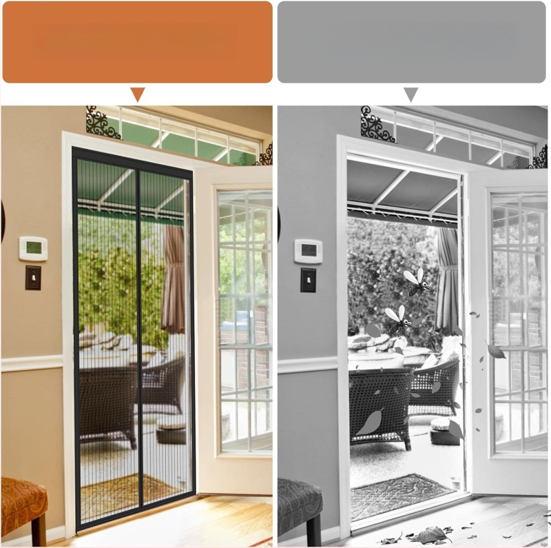 Magnetinė plona gauzė durų užuolaidė; poliesteris; anti-mosquito; tinkama svetainei, miegamajam ir balkonui; stilius modernus paprastumas; prekės ženklas yononet.