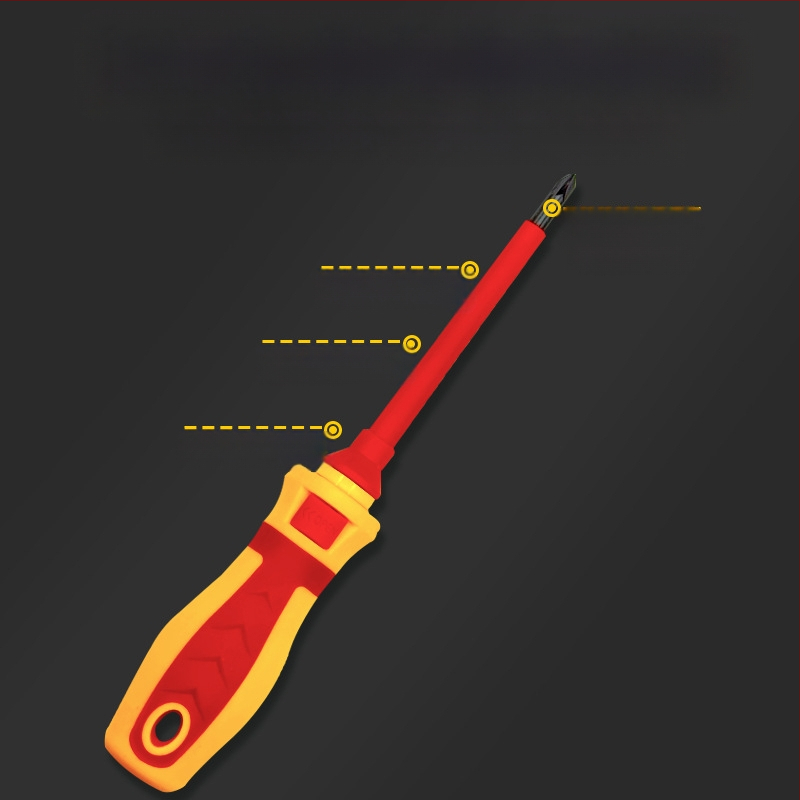 13 τεμάχια σετ μονωμένων κατσαβιδιών με κεφαλές Phillips και ίσια, μαγνητικά, χρωμιοβάνδιο ατσάλι