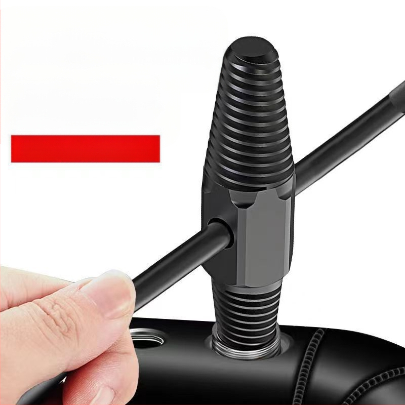 Εργαλείο εξαγωγής σπασμένου νήματος βρύσης, οικιακής χρήσης, διπλής κεφαλής με αντιολισθητικά δόντια, εργαλείο επισκευής τριγωνικού βαλβίνας για σωληνώσεις νερού