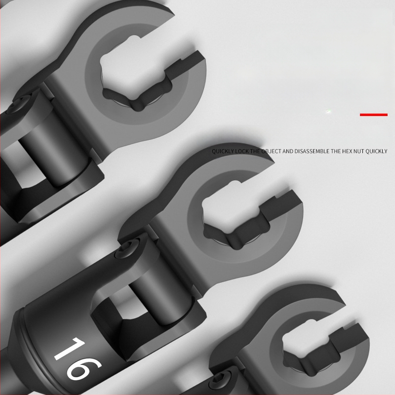 Univerzalni ključ za uljnu cijev s fleksibilnom glavom i otvorom za auto popravak; čelik Cr-V, fosfatni premaz, težina 2.0 kg