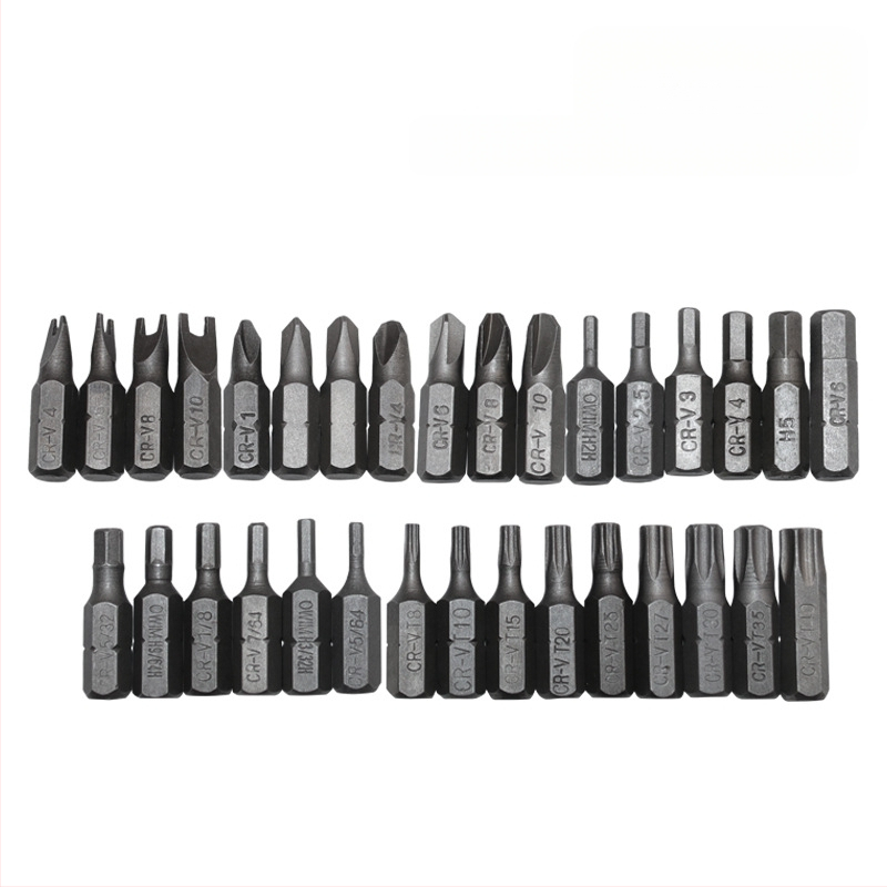 Σετ μπιτών για ηλεκτρικό κατσαβίδι, 33 τεμάχια, μαγνητικό, από χάλυβα άνθρακα, μη μονωμένο, βάρος 300 g