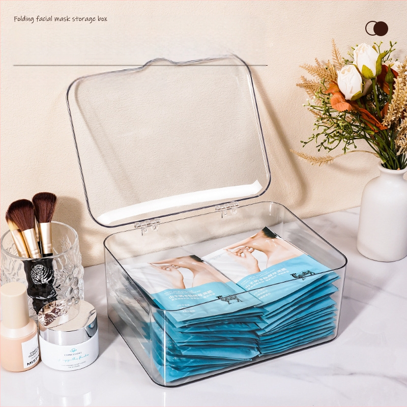 Kosmetikos laikymo dėžutė su atverčiamu dangteliu, plastikinė, modernus minimalistinis stilius (Medžiaga: Plastikas; Logotipo spausdinimas: Taip; Pritaikymas: Galimas; Išleidimo data: 2023; Prekės ženklas: Ruan zan)