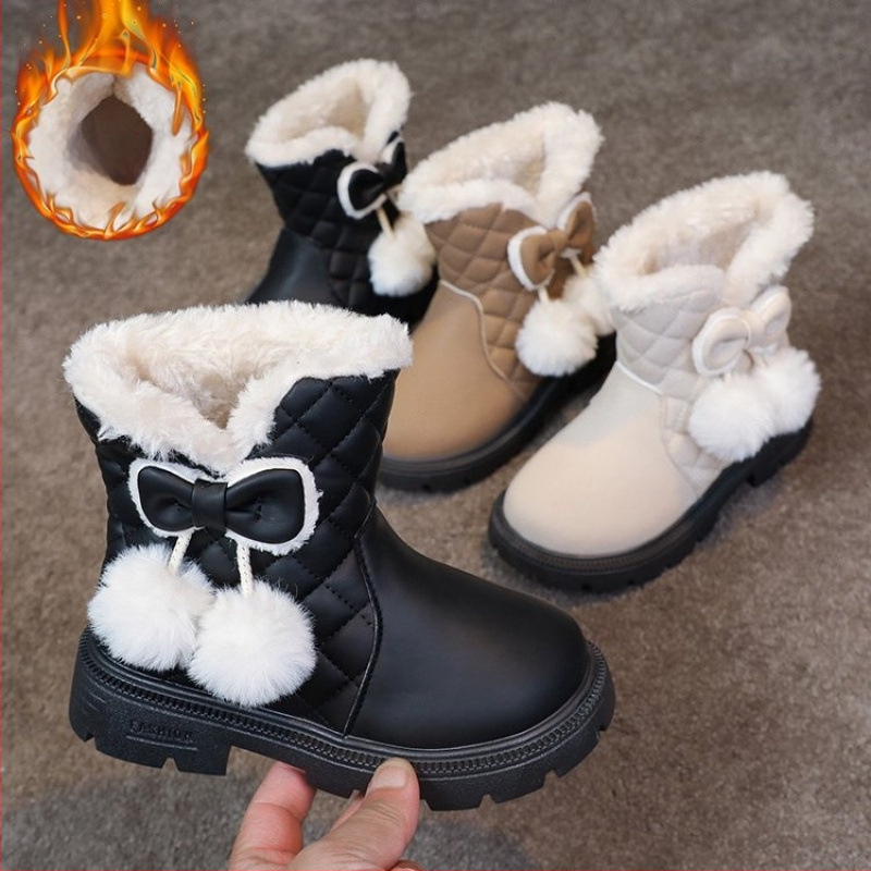 Meitenēm ziemas sniega zābaki - PU augšdaļa, Korejas stila, 1–3 gadu vecumam, izcelsme Taizhou, Zhejiang, potīšu zābaki