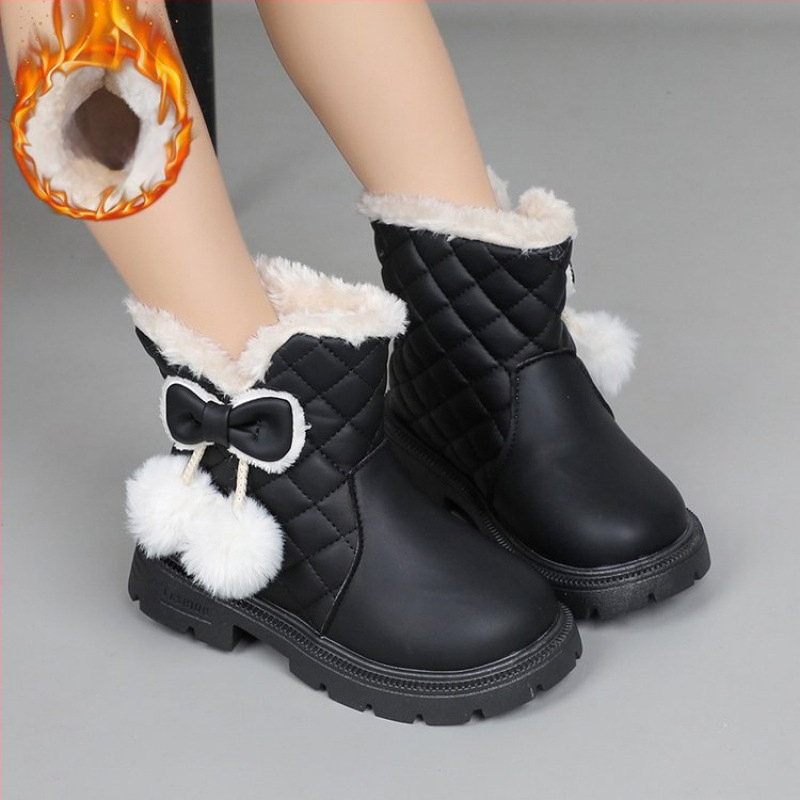 Meitenēm ziemas sniega zābaki - PU augšdaļa, Korejas stila, 1–3 gadu vecumam, izcelsme Taizhou, Zhejiang, potīšu zābaki