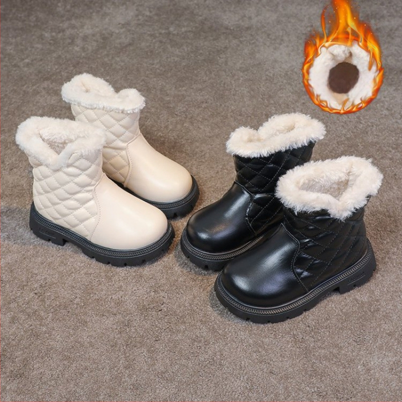 Meitenēm paredzēti potītes zābaki ar PU augšdaļu, ikdienas stila, vecums 1-3 gadi