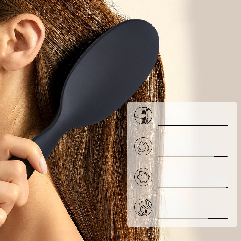 Χτένα με ωοειδή πλάκα από ABS, με αερόμαξιλάρι και μασάζ στο τριχωτό της κεφαλής