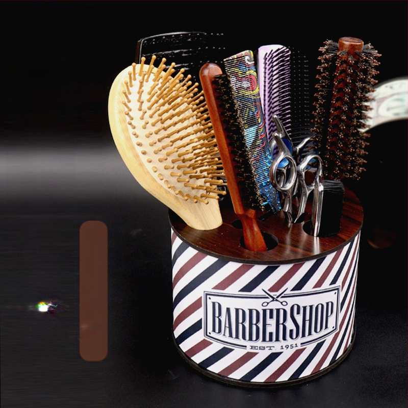 Frizieru instrumentu uzglabāšanas kārba ar neslīdošu pamatu – retro personalizēts dizains šķērēm un ķemmēm