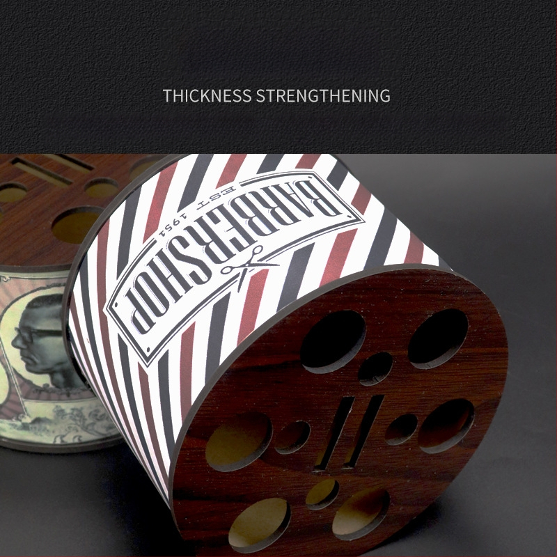 Frizieru instrumentu uzglabāšanas kārba ar neslīdošu pamatu – retro personalizēts dizains šķērēm un ķemmēm