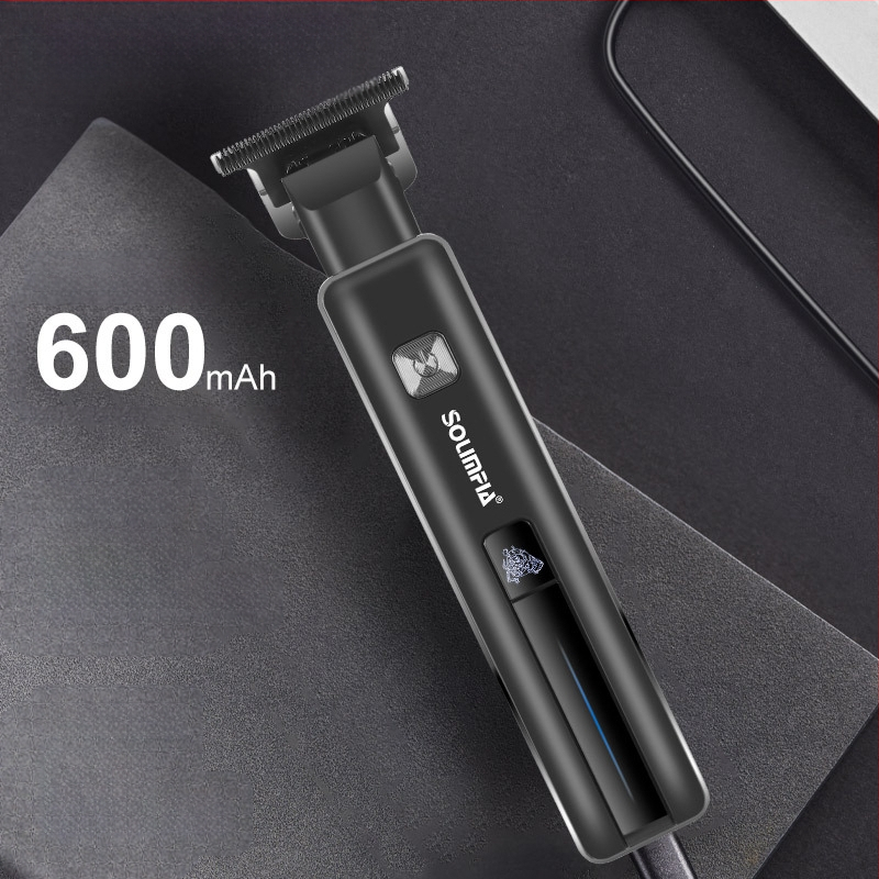 Elektriskais matu griezējs frizieru salonam, nerūsējošā tērauda asmens, iekšēja 500–800 mAh baterija, darbības laiks 0–1 st, ūdensizturīgs, noņemama un mazgājama asmens galva.