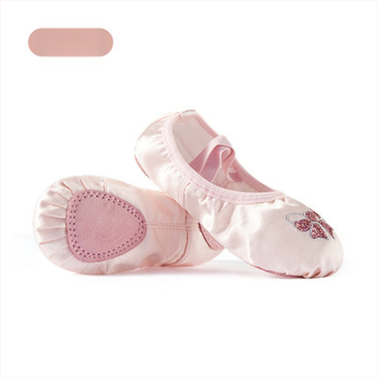 Vaikų baleto bateliai, Iron Arrow, viršutinė dalis iš šilko, padas iš jautienos odos, įprasto storio