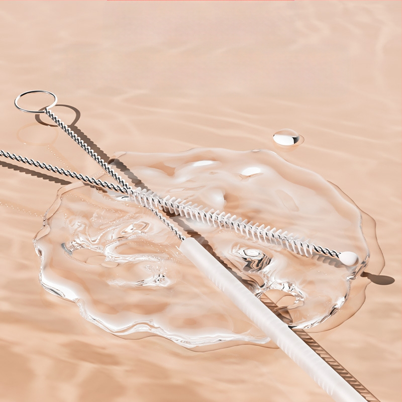 Butelių ir spenelių valymo šepetys, 3-in-1 nuimama sistema, 360° silikono ilga rankena, kūdikiams