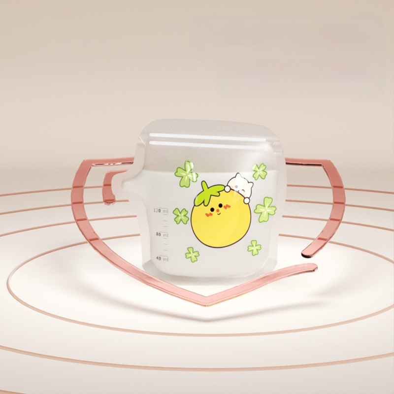 Torba za čuvanje majčinog mlijeka, tip izlaznog otvora (spout-type), prijenosna i jednokratna, kapacitet 120 ml, PET materijal, marka Tired