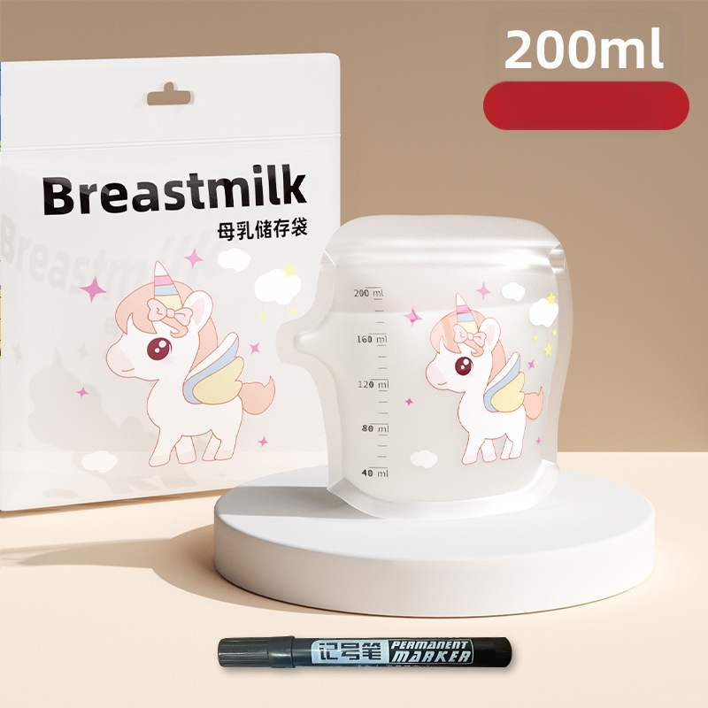 Torba za čuvanje majčinog mlijeka, tip izlaznog otvora (spout-type), prijenosna i jednokratna, kapacitet 120 ml, PET materijal, marka Tired