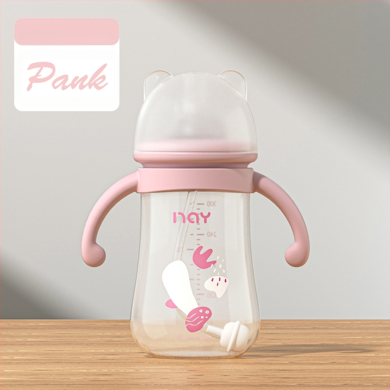 Μπιμπερό με χειρολαβή, ευρύ στόμιο, σχήματος κολοκύθας, λογότυπο εκτυπωμένο, πακέτο 72 τεμάχια