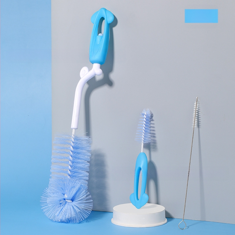 SAIDAH Pasukamas kūdikių butelių šepetėlis su nailoninėmis šerelėmis — tinkamas kūdikių buteliukams, vandens buteliams ir puodeliams