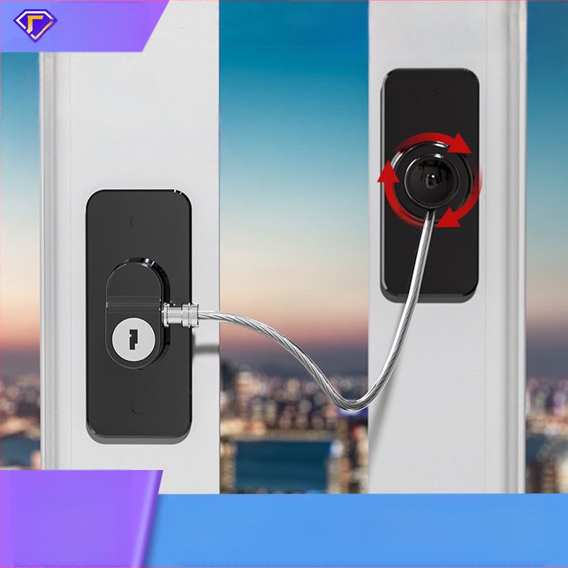 Κλειδαριά ασφαλείας FQ8A – ABS + ατσάλινο σύρμα, για ψυγείο, παράθυρο, ντουλάπα και συρτάρι