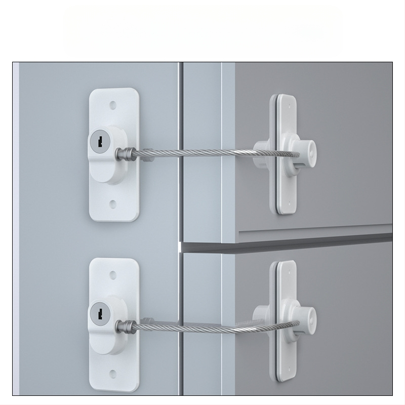 Κλειδαριά ασφαλείας FQ8A – ABS + ατσάλινο σύρμα, για ψυγείο, παράθυρο, ντουλάπα και συρτάρι