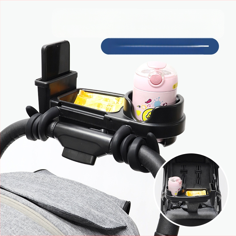 Tavă de masă pentru căruciorul de bebeluși cu suport universal pentru pahar, placă ABS – piese GODMY