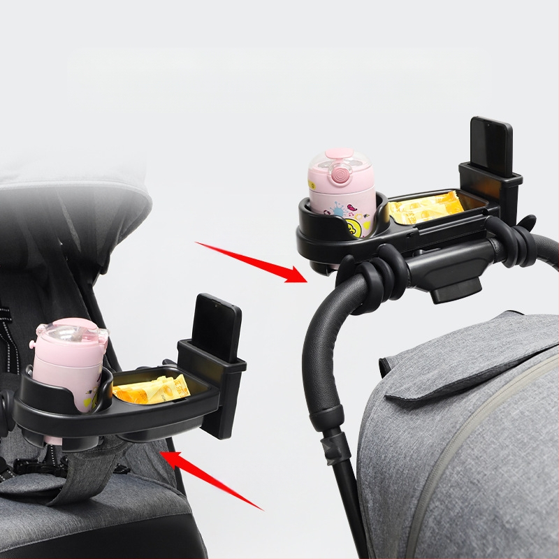 Tavă de masă pentru căruciorul de bebeluși cu suport universal pentru pahar, placă ABS – piese GODMY