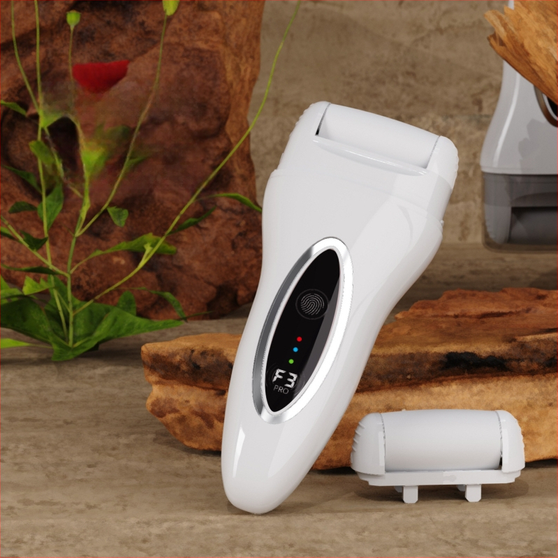 Elektrinis pėdų šlifuoklis pedikiūrui, negyvos odos šalinimui, plaunamas, įkraunamas, su skaitmeniniu ekranu ir apšvietimu (2024 m. modelis)