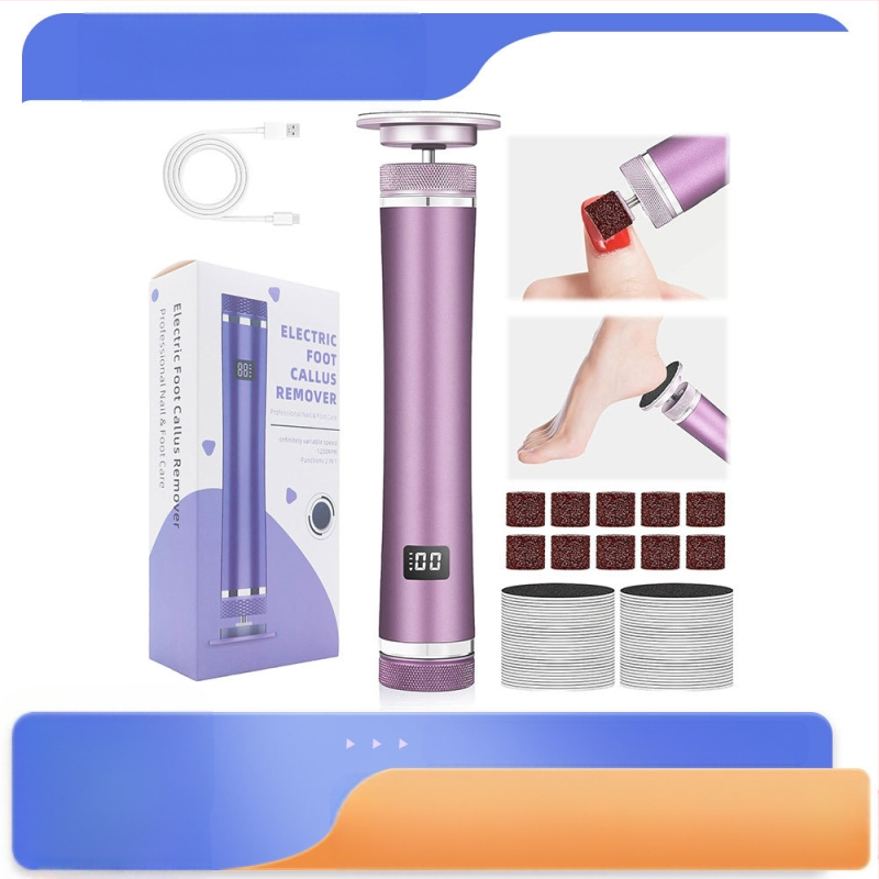 Įkraunamas, nešiojamas pedikiūro elektrinis šlifuoklis kojoms su ekranu; šveičia mirusią odą ir pašalina nuospaudas