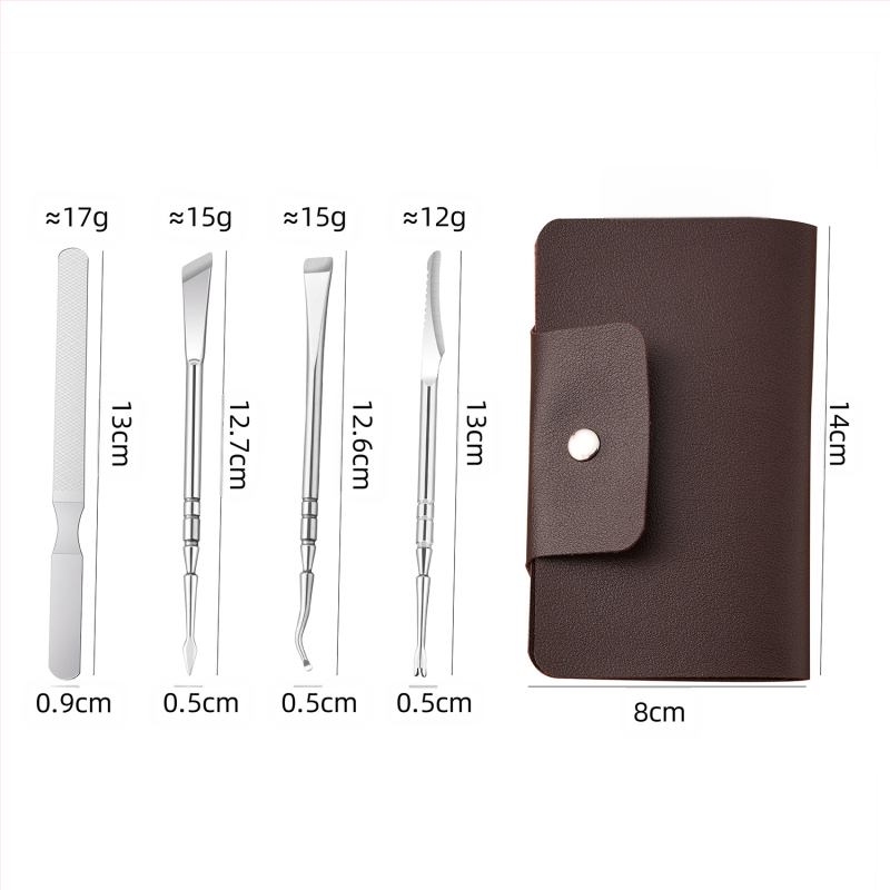 Ανοξείδωτο μαχαίρι περιποίησης ποδιών με απολεπιστικό πιρούνι για κάλους, τετράγωνη κεφαλή λείανσης, κουτί 300 τεμάχια